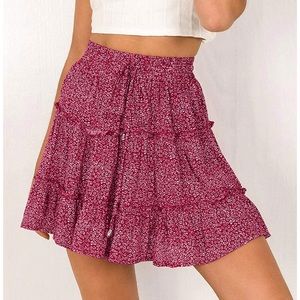 Ruffle skirt with draw string
